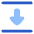Triangle Arrow Align Move Down Bottom Icon from Plump Flat Set