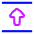 Triangle Arrow Align Move Up Top Icon from Plump Neon Set