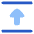 Triangle Arrow Align Move Up Top Icon from Plump Flat Set