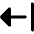 Triangle Arrow Left Return Icon from Core Remix Set