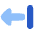 Triangle Arrow Left Return Icon from Plump Flat Set