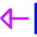 Triangle Arrow Left Return Icon from Core Neon Set