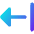 Triangle Arrow Left Return Icon from Core Gradient Set