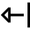 Triangle Arrow Left Return Icon from Sharp Line Set