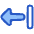 Triangle Arrow Left Return Icon from Plump Duo Set