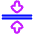 Triangle Arrows Compress Flatten Icon from Plump Neon Set