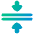 Triangle Arrows Compress Flatten Icon from Plump Gradient Set