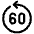 Go Backward 60 Control Icon from Ultimate Regular Set