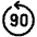 Go Backward 90 Control Icon from Ultimate Regular Set