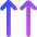 Double Line Arrow Up Icon from Core Gradient Set
