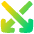 Line Arrow Crossover Down Icon from Plump Gradient Set