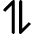 Line Arrow Transfer Vertical 1 Icon from Core Remix Set