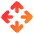 Line Arrows Open With Icon from Core Gradient Set