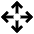 Line Arrows Open With Icon from Sharp Line Set