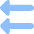 Double Triangle Arrow Left Icon from Core Flat Set