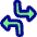 Triangle Arrow Dodge 3 Icon from Plump Pop Set