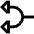 Triangle Arrow Split Left 1 Icon from Sharp Line Set