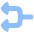 Triangle Arrow Split Left 1 Icon from Plump Flat Set