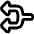 Triangle Arrow Split Left 1 Icon from Plump Remix Set