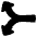 Triangle Arrow Split Vertical Left 2 Icon from Plump Solid Set
