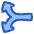 Triangle Arrow Split Vertical Left 2 Icon from Plump Duo Set