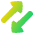 Triangle Arrow Transfer Diagonal 3 Icon from Plump Gradient Set