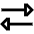 Triangle Arrow Transfer Horizontal 2 Icon from Sharp Line Set