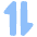 Triangle Arrow Transfer Vertical 1 Icon from Plump Flat Set