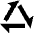 Triangle Arrow Triangle Loop Icon from Sharp Solid Set