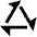 Triangle Arrow Triangle Loop Icon from Sharp Line Set