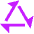 Triangle Arrow Triangle Loop Icon from Sharp Neon Set