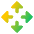 Triangle Arrows Open With Icon from Core Gradient Set