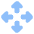 Triangle Arrows Open With Icon from Plump Flat Set