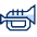 Trumpet Icon from Cyber Duotone Set