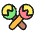 Instrument Maracas 1 Icon from Ultimate Colors Set