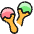 Instrument Maracas 2 Icon from Ultimate Colors Set