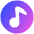 Music Note Circle Icon from Plump Gradient Set