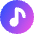 Music Note Circle Icon from Core Gradient Set