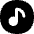 Music Note Circle Icon from Flex Solid Set