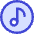 Music Note Circle Icon from Core Duo Set