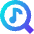 Music Search Icon from Sharp Gradient Set