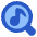 Music Search Icon from Plump Flat Set