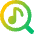 Music Search Icon from Core Gradient Set