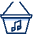 Music Basket Icon from Cyber Duotone Set | Free Download as SVG Vector and Transparent PNG | Streamline icons