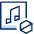 Music Block Icon from Cyber Duotone Set