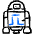 Famous Character Starwars R2d2 Icon from Freehand Duotone - Free Set