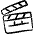 Movies Clapboard Icon from Freehand Line - Free Set