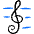 Music Clef Icon from Freehand Duotone - Free Set