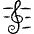 Music Clef Icon from Freehand - Free Set