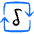 Playlist Square Sync Icon from Freehand Duotone - Free Set